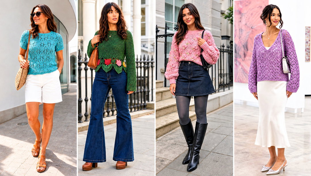 20 Tulip Crochet Sweater Outfit Ideas for Spring Outings