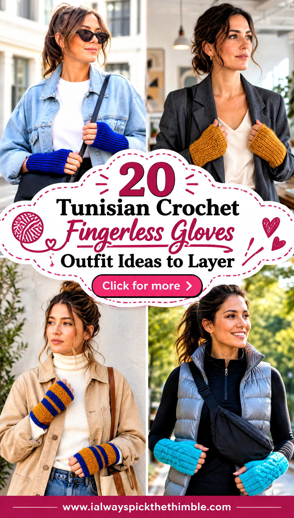 20 Tunisian Crochet Fingerless Gloves Outfit Ideas to Layer - 20 Tunisian Crochet Fingerless Gloves Outfit Ideas to Layer