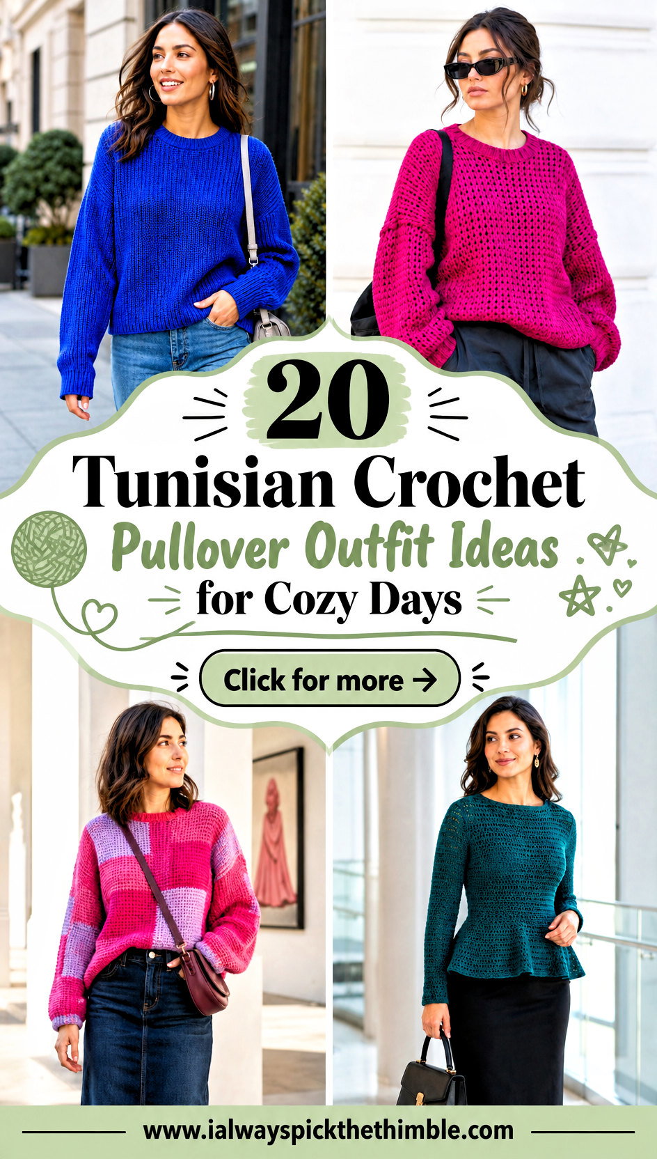 20 Tunisian Crochet Pullover Outfit Ideas for Cozy Days - 20 Tunisian Crochet Pullover Outfit Ideas for Cozy Days