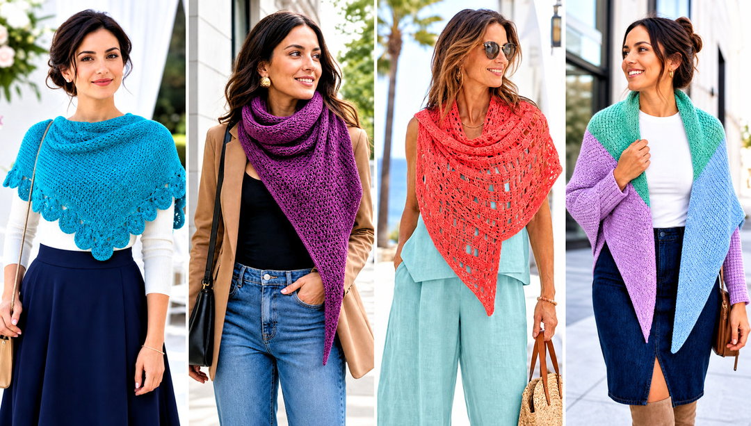 20 Tunisian Crochet Triangle Shawl Outfit Ideas for Events