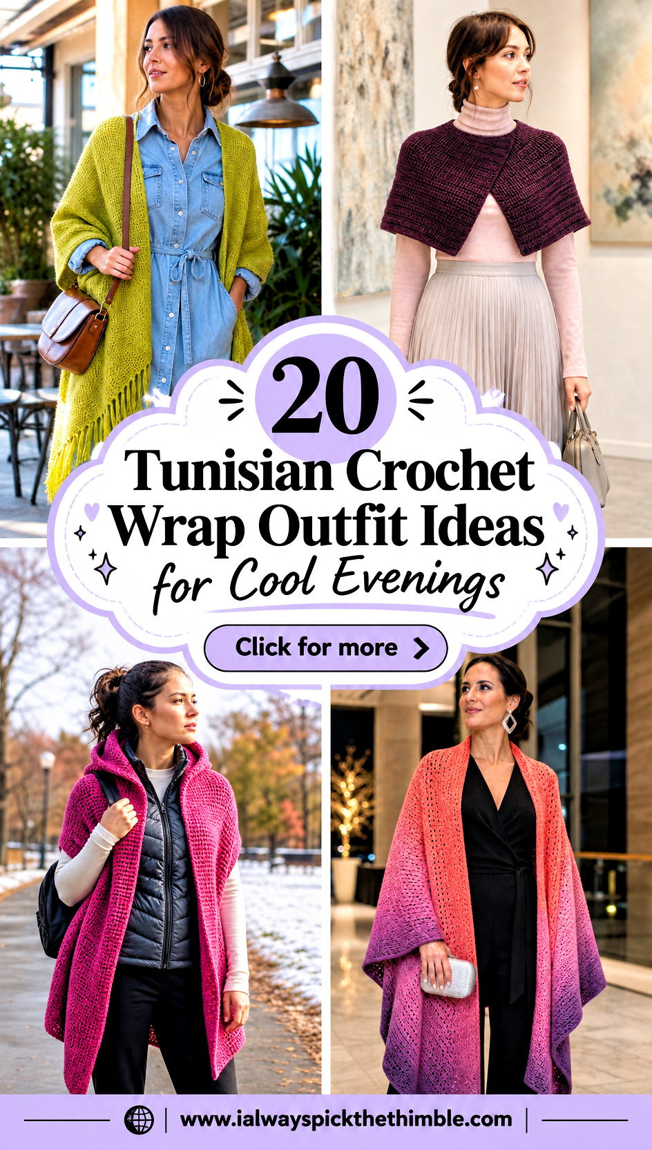 20 Tunisian Crochet Wrap Outfit Ideas for Cool Evenings - 20 Tunisian Crochet Wrap Outfit Ideas for Cool Evenings