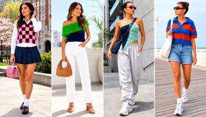 20 Two Colour Crochet Top Outfit Ideas for Beach Getaways