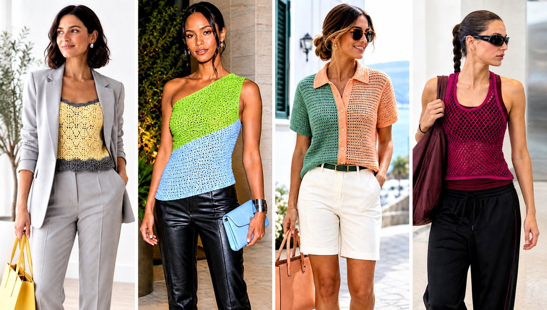 20 Two Toned Crochet Top Outfit Ideas for Relaxed Looks