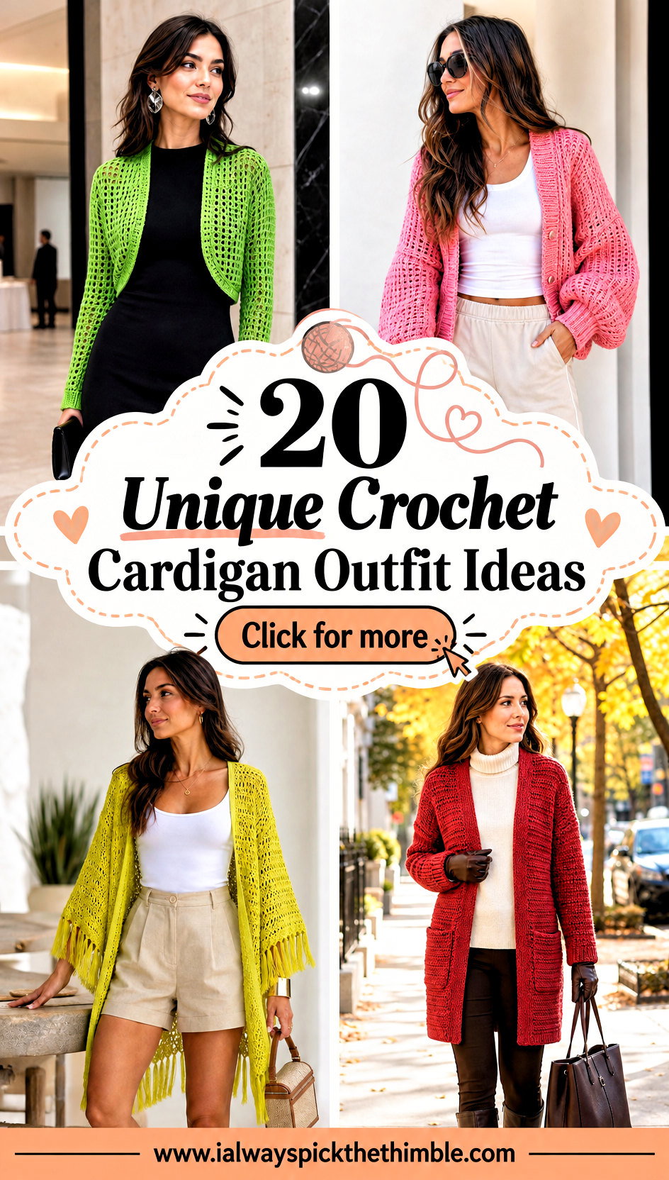 20 Unique Crochet Cardigan Outfit Ideas for Cozy Layers - 20 Unique Crochet Cardigan Outfit Ideas for Cozy Layers