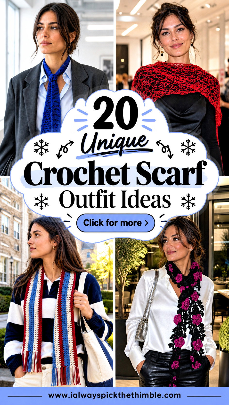 20 Unique Crochet Scarf Outfit Ideas for Cold Days - 20 Unique Crochet Scarf Outfit Ideas for Cold Days