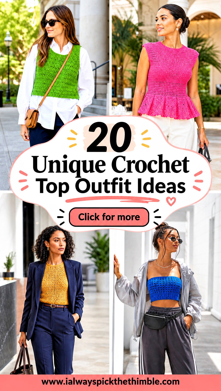 20 Unique Crochet Top Outfit Ideas for Summer Days - 20 Unique Crochet Top Outfit Ideas for Summer Days