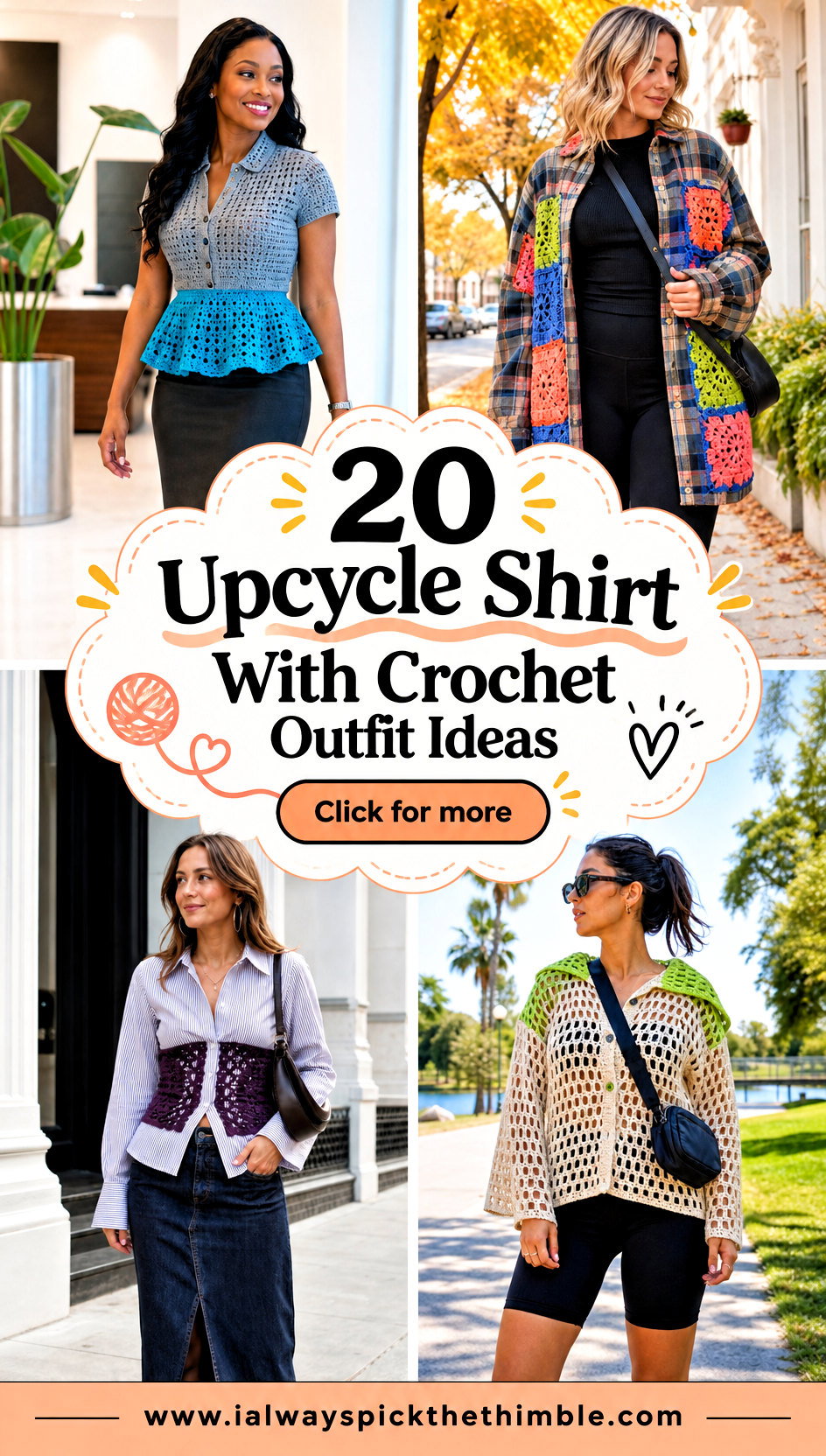 20 Upcycle Shirt With Crochet Outfit Ideas for Vintage Charm - 20 Upcycle Shirt With Crochet Outfit Ideas for Vintage Charm