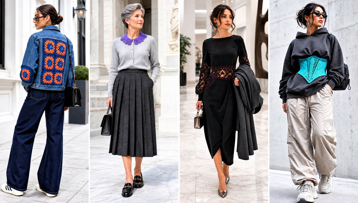 20 Upcycling Clothes With Crochet Outfit Ideas to Rewear