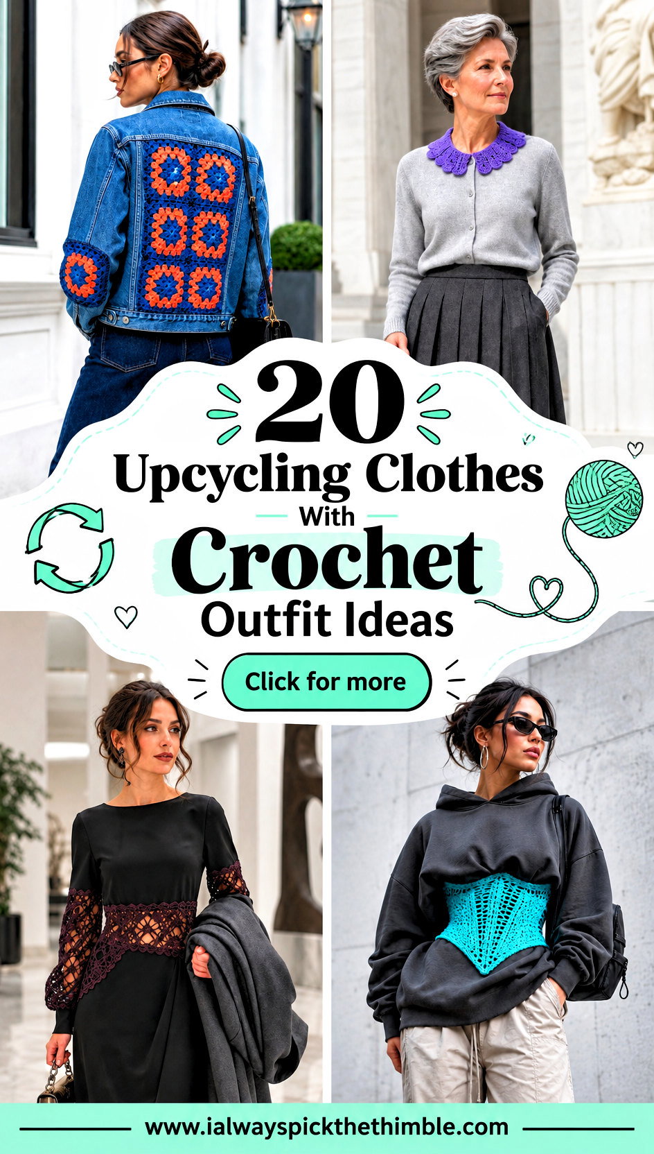 20 Upcycling Clothes With Crochet Outfit Ideas to Rewear - 20 Upcycling Clothes With Crochet Outfit Ideas to Rewear
