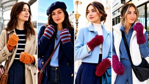 20 Velvet Crochet Mittens Outfit Ideas for Winter Walks