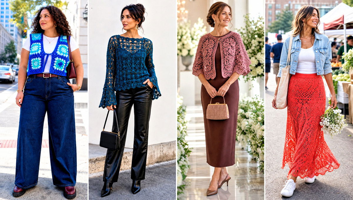 20 Vintage Crochet Clothes and Outfit Ideas for Retro Style