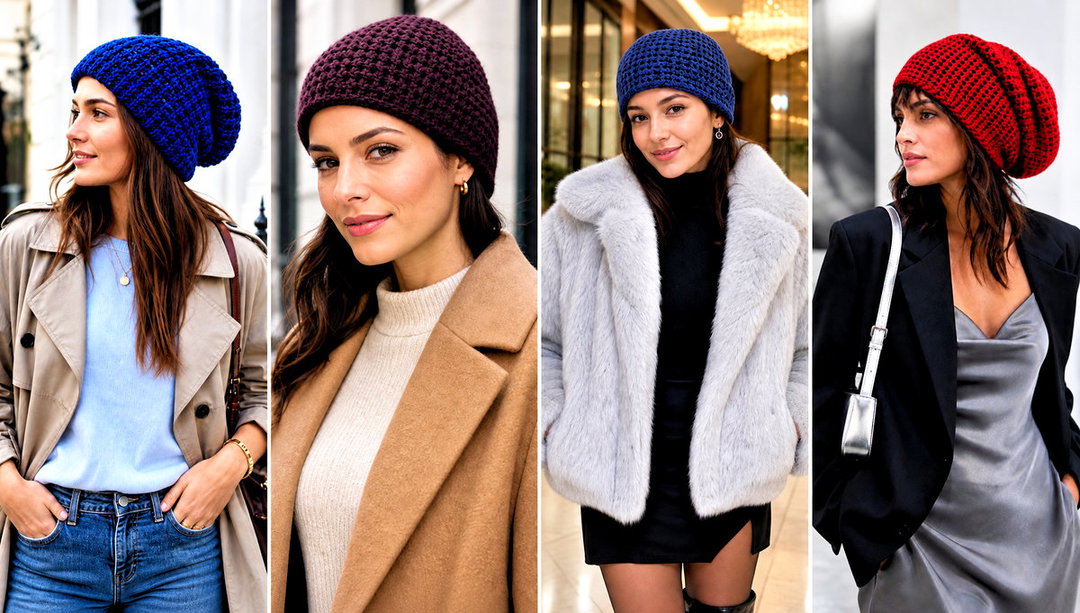 20 Waffle Crochet Beanie Outfit Ideas for Chilly Walks