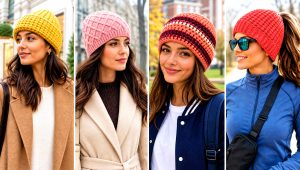 20 Waffle Crochet Hat Outfit Ideas for Winter Errands