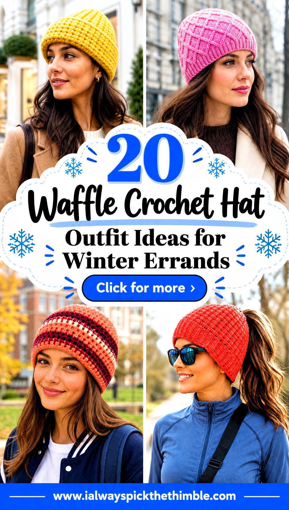 20 Waffle Crochet Hat Outfit Ideas for Winter Errands - 20 Waffle Crochet Hat Outfit Ideas for Winter Errands