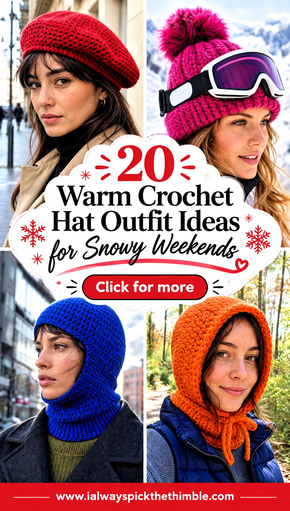 20 Warm Crochet Hat Outfit Ideas for Snowy Weekends - 20 Warm Crochet Hat Outfit Ideas for Snowy Weekends
