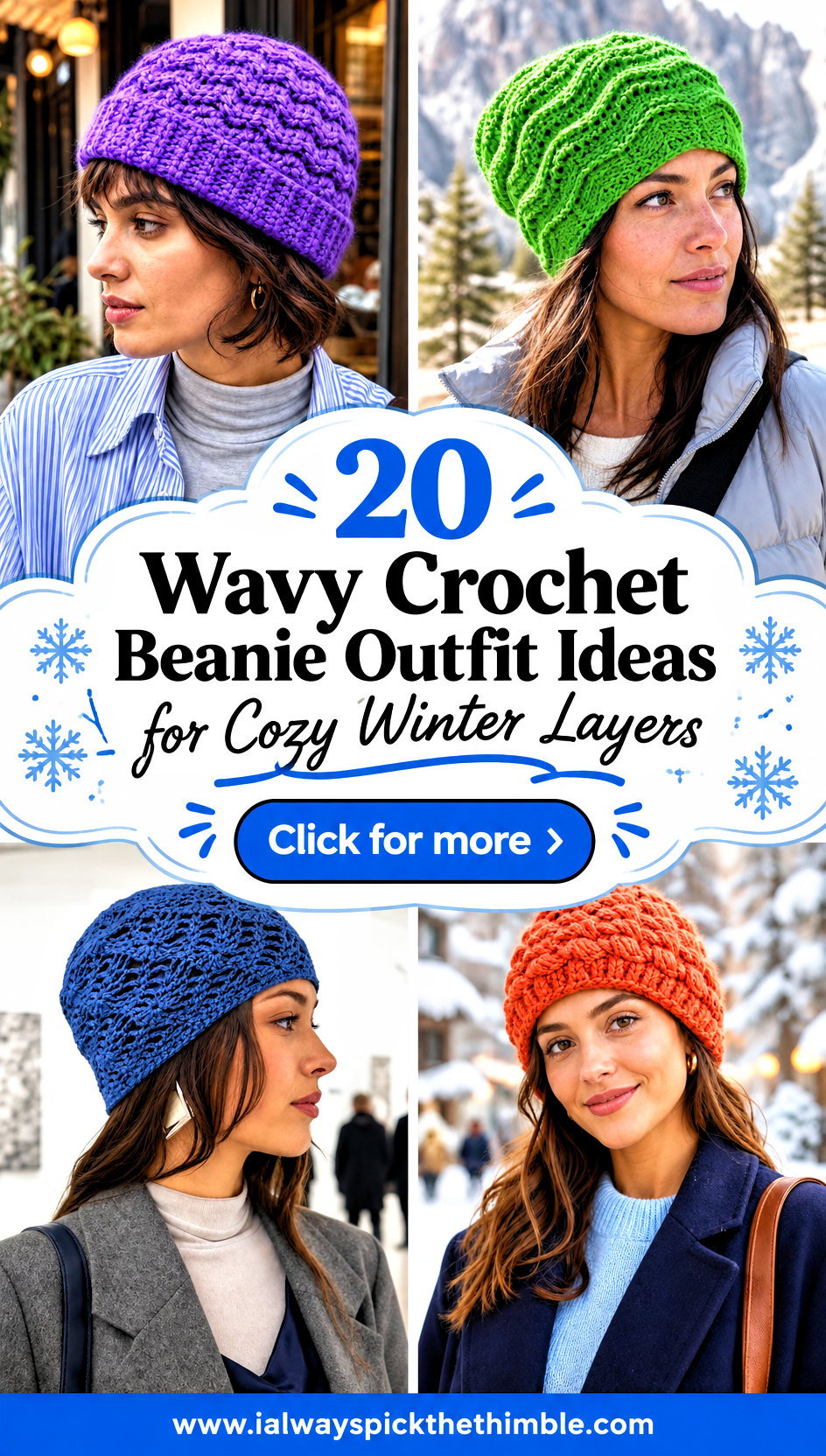 20 Wavy Crochet Beanie Outfit Ideas for Cozy Winter Layers - 20 Wavy Crochet Beanie Outfit Ideas for Cozy Winter Layers