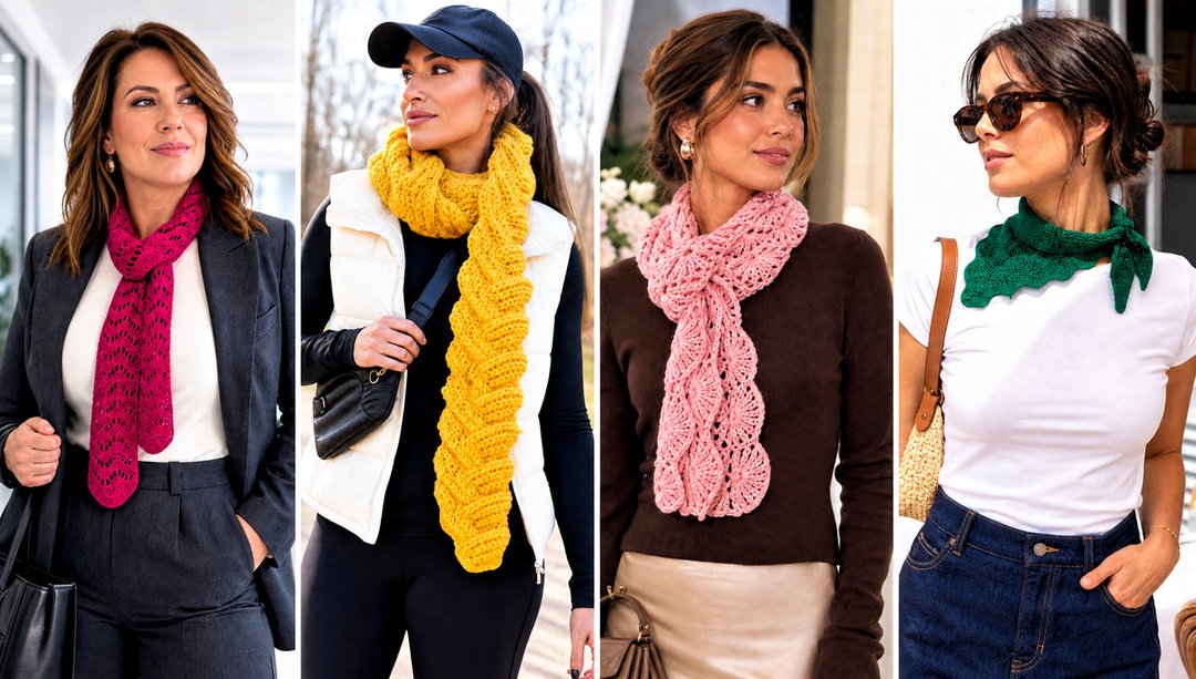 20 Wavy Crochet Scarf Outfit Ideas for Everyday Warmth
