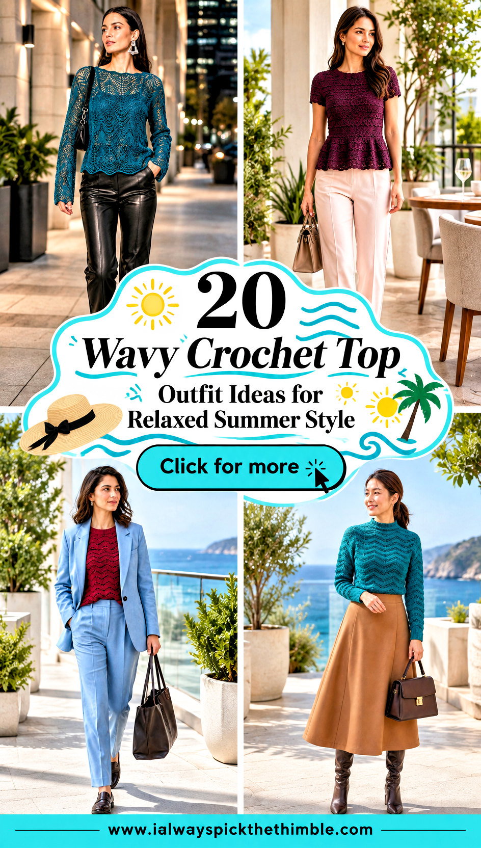 20 Wavy Crochet Top Outfit Ideas for Relaxed Summer Style - 20 Wavy Crochet Top Outfit Ideas for Relaxed Summer Style