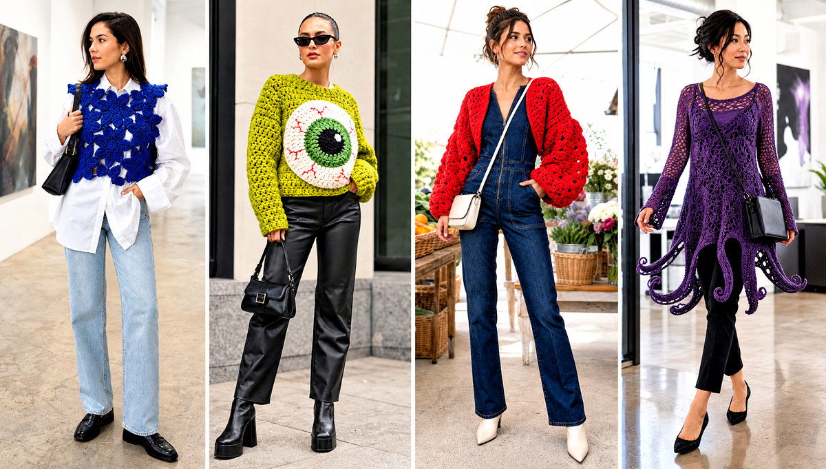 20 Weird Crochet Clothes and Outfit Ideas for Bold Looks