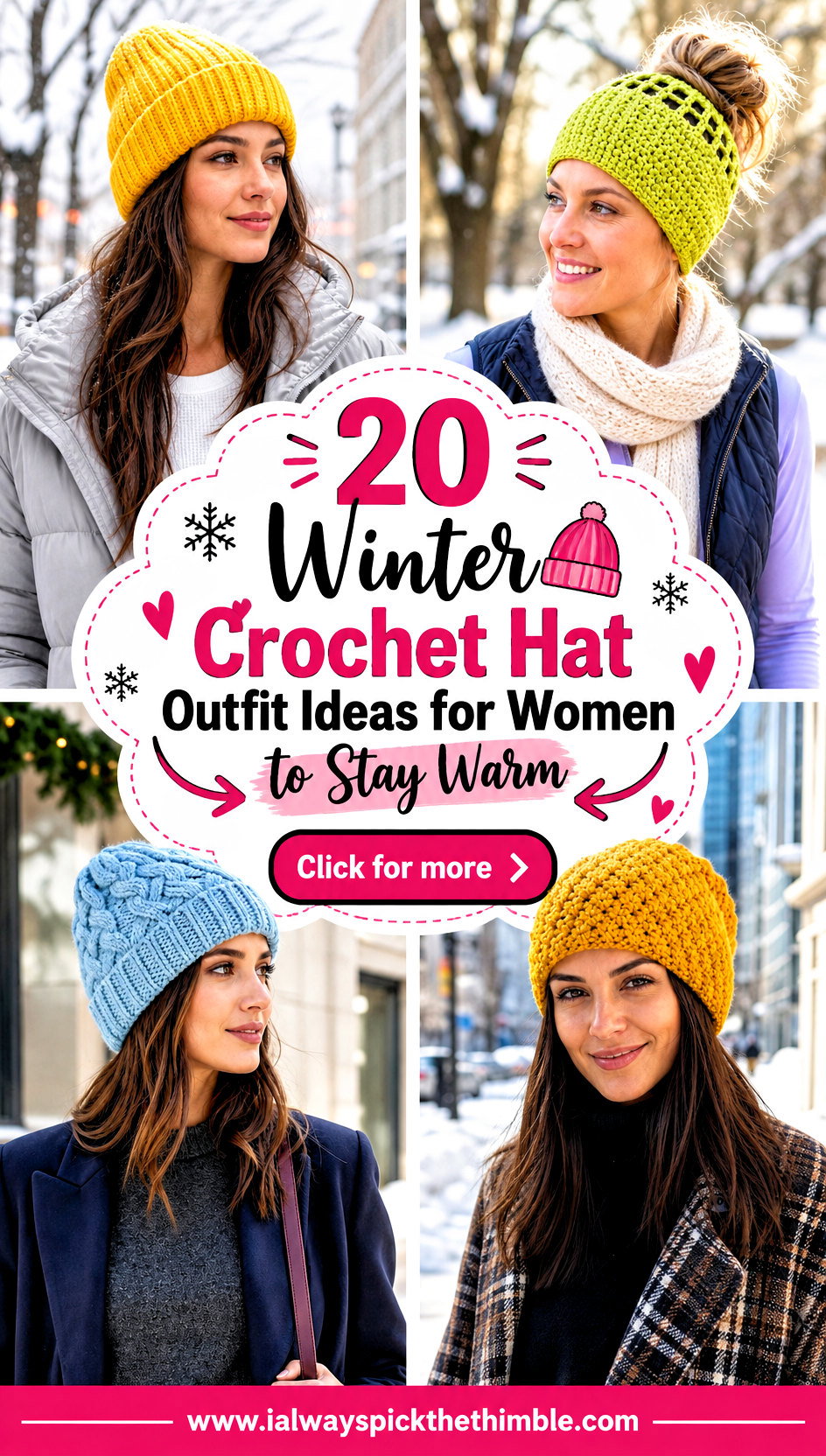 20 Winter Crochet Hat Outfit Ideas for Women to Stay Warm - 20 Winter Crochet Hat Outfit Ideas for Women to Stay Warm