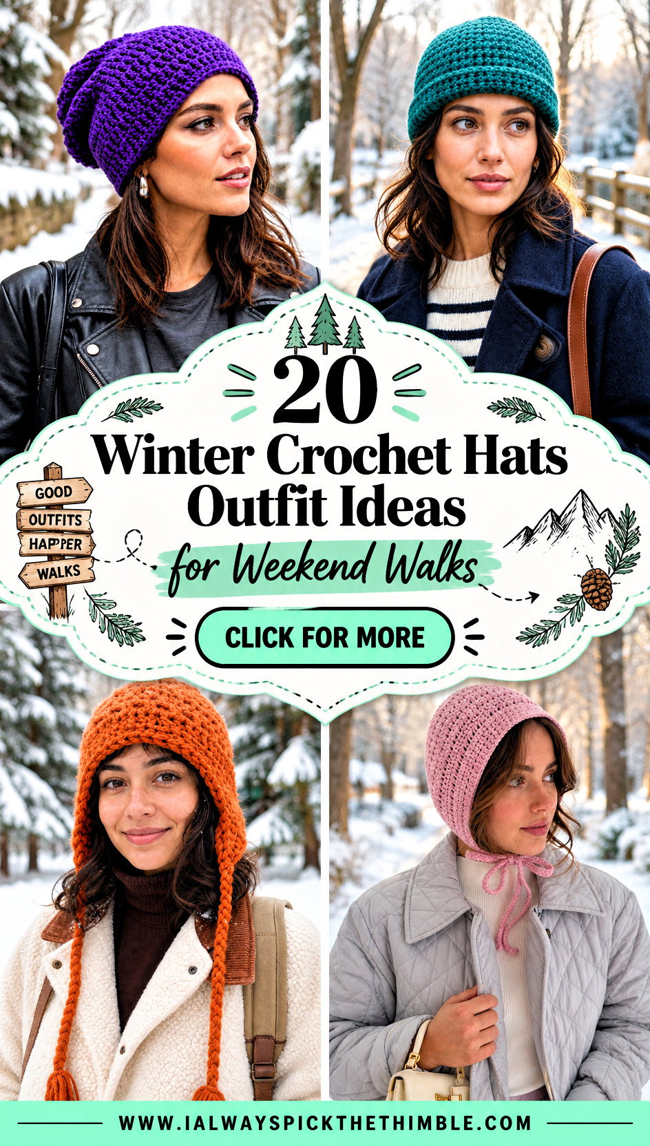 20 Winter Crochet Hats Outfit Ideas for Weekend Walks - 20 Winter Crochet Hats Outfit Ideas for Weekend Walks