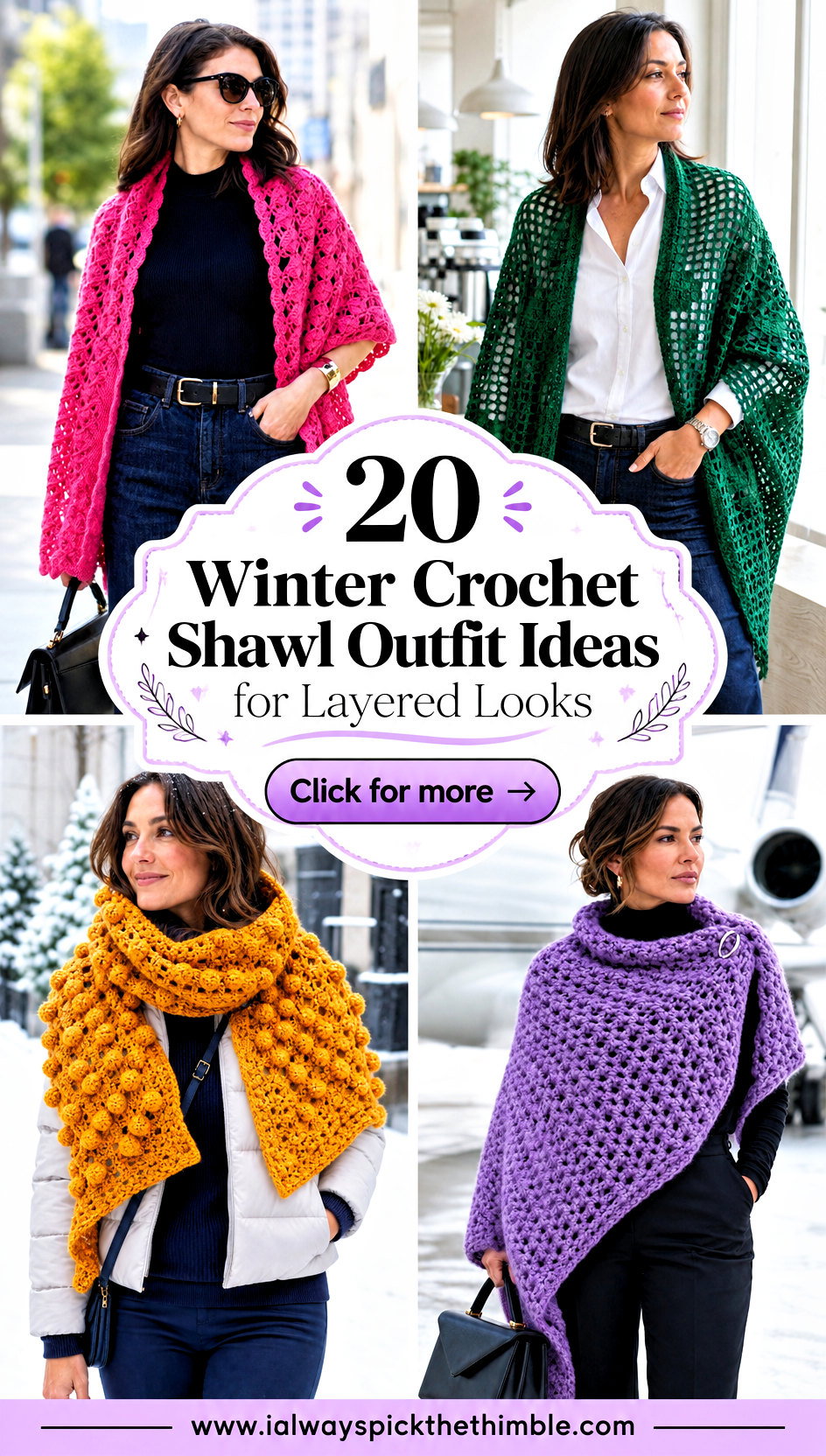 20 Winter Crochet Shawl Outfit Ideas for Layered Looks - 20 Winter Crochet Shawl Outfit Ideas for Layered Looks