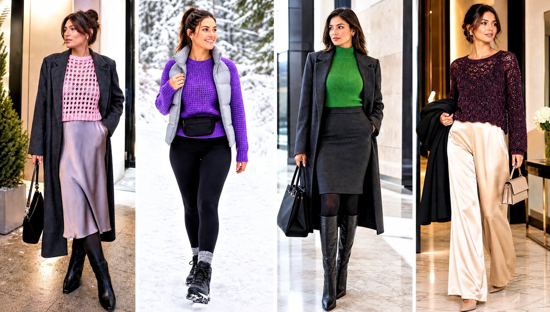 20 Winter Crochet Sweater Outfit Ideas With Jeans and Boots