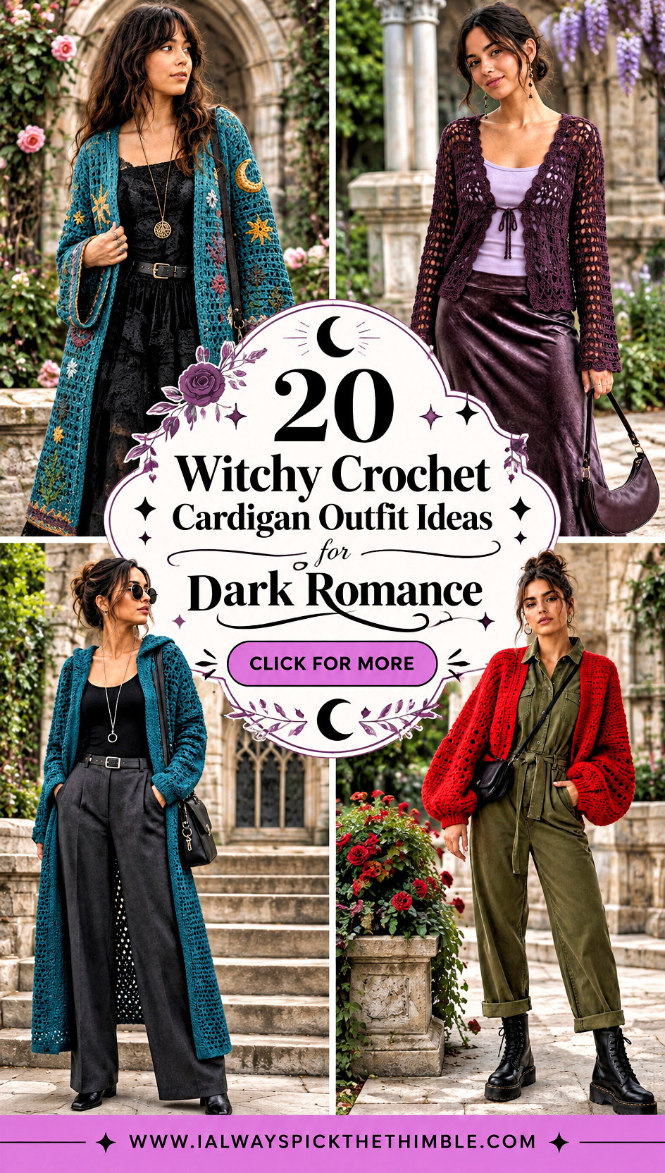 20 Witchy Crochet Cardigan Outfit Ideas for Dark Romance - 20 Witchy Crochet Cardigan Outfit Ideas for Dark Romance