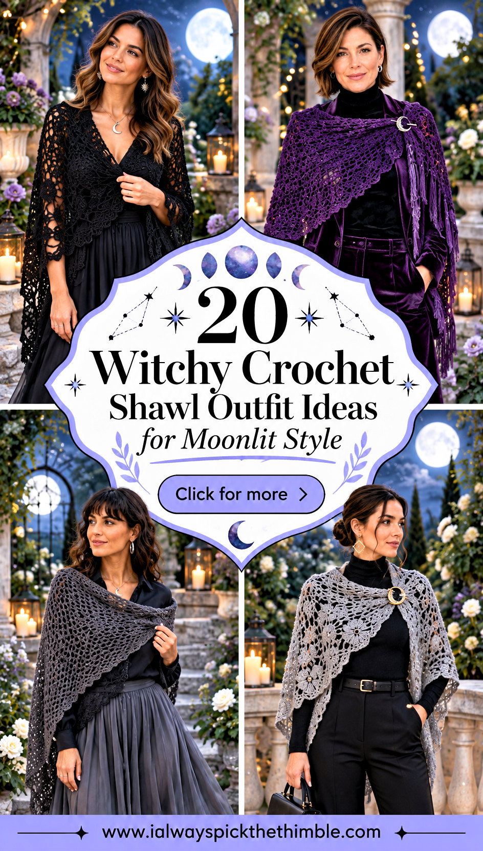 20 Witchy Crochet Shawl Outfit Ideas for Moonlit Style - 20 Witchy Crochet Shawl Outfit Ideas for Moonlit Style