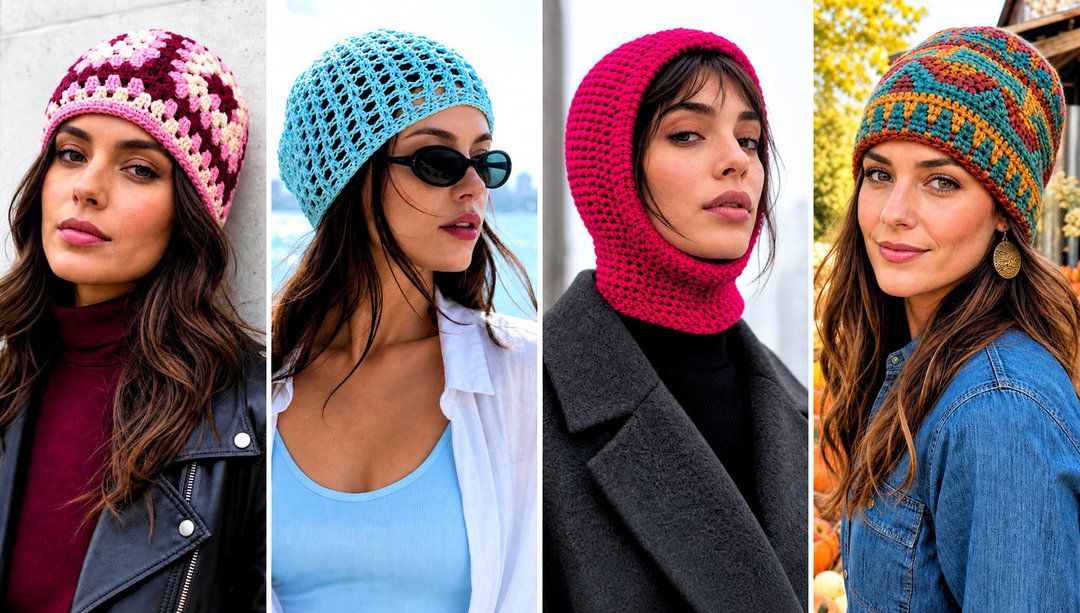 20 Womens Crochet Beanie Outfit Ideas for City Winters