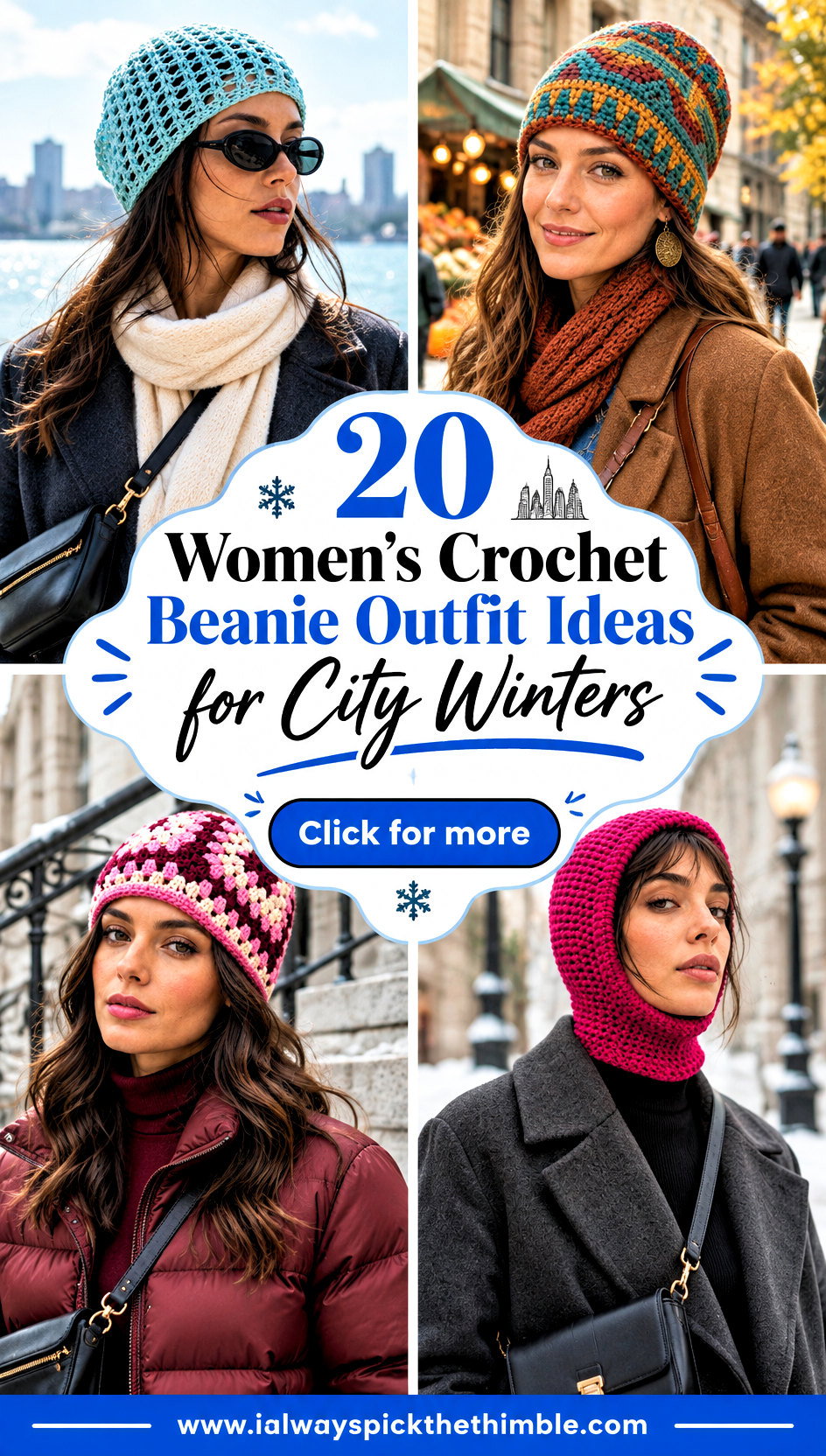 20 Womens Crochet Beanie Outfit Ideas for City Winters - 20 Women’s Crochet Beanie Outfit Ideas for City Winters
