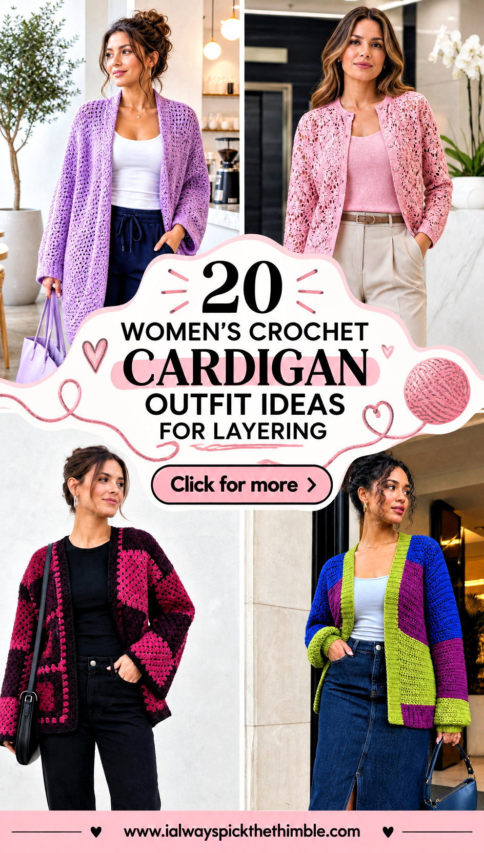 20 Womens Crochet Cardigan Outfit Ideas for Layering - 20 Women’s Crochet Cardigan Outfit Ideas for Layering