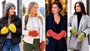 20 Women’s Crochet Mittens Outfit Ideas for Frosty Mornings