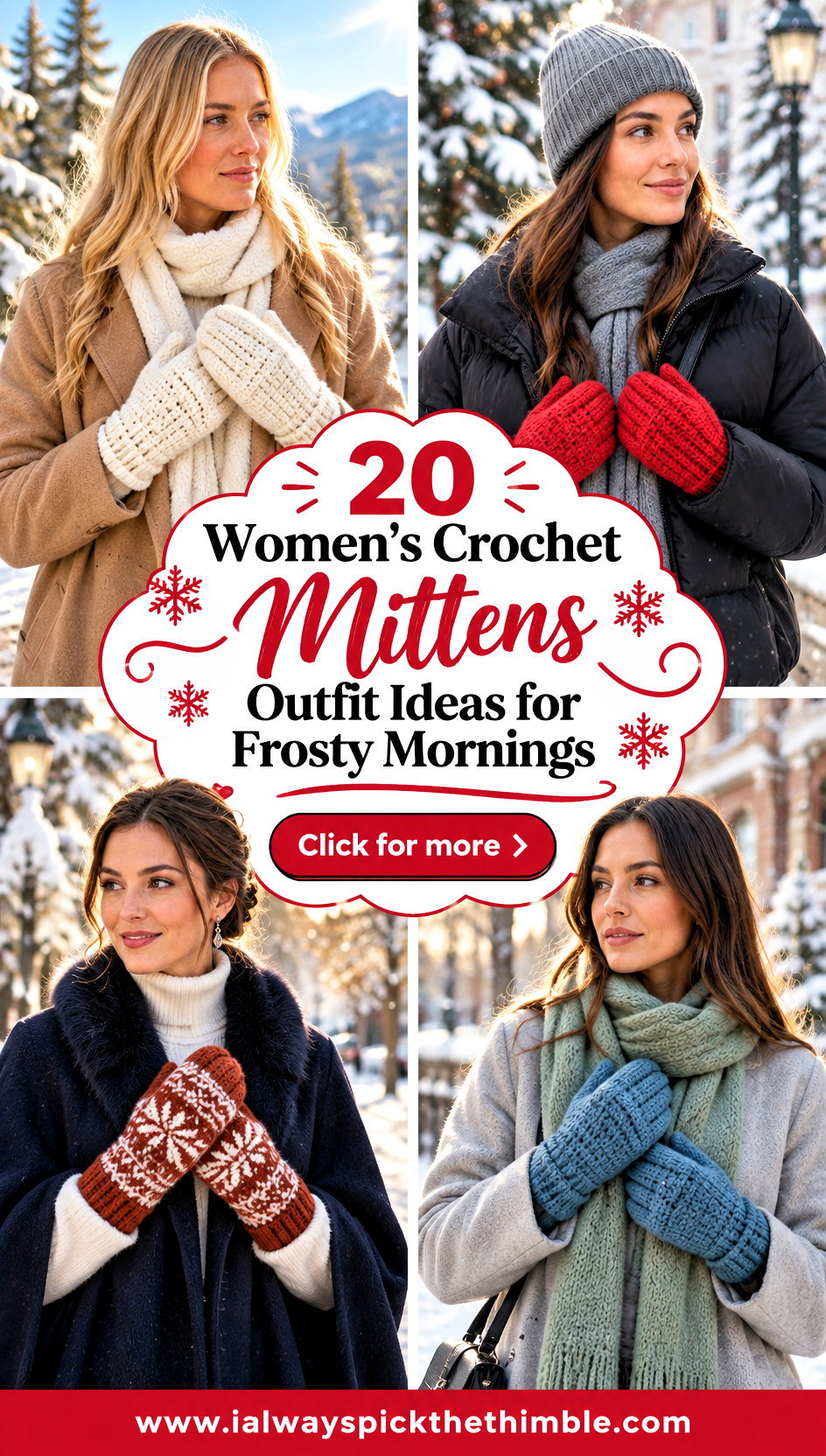 20 Womens Crochet Mittens Outfit Ideas for Frosty Mornings - 20 Women’s Crochet Mittens Outfit Ideas for Frosty Mornings