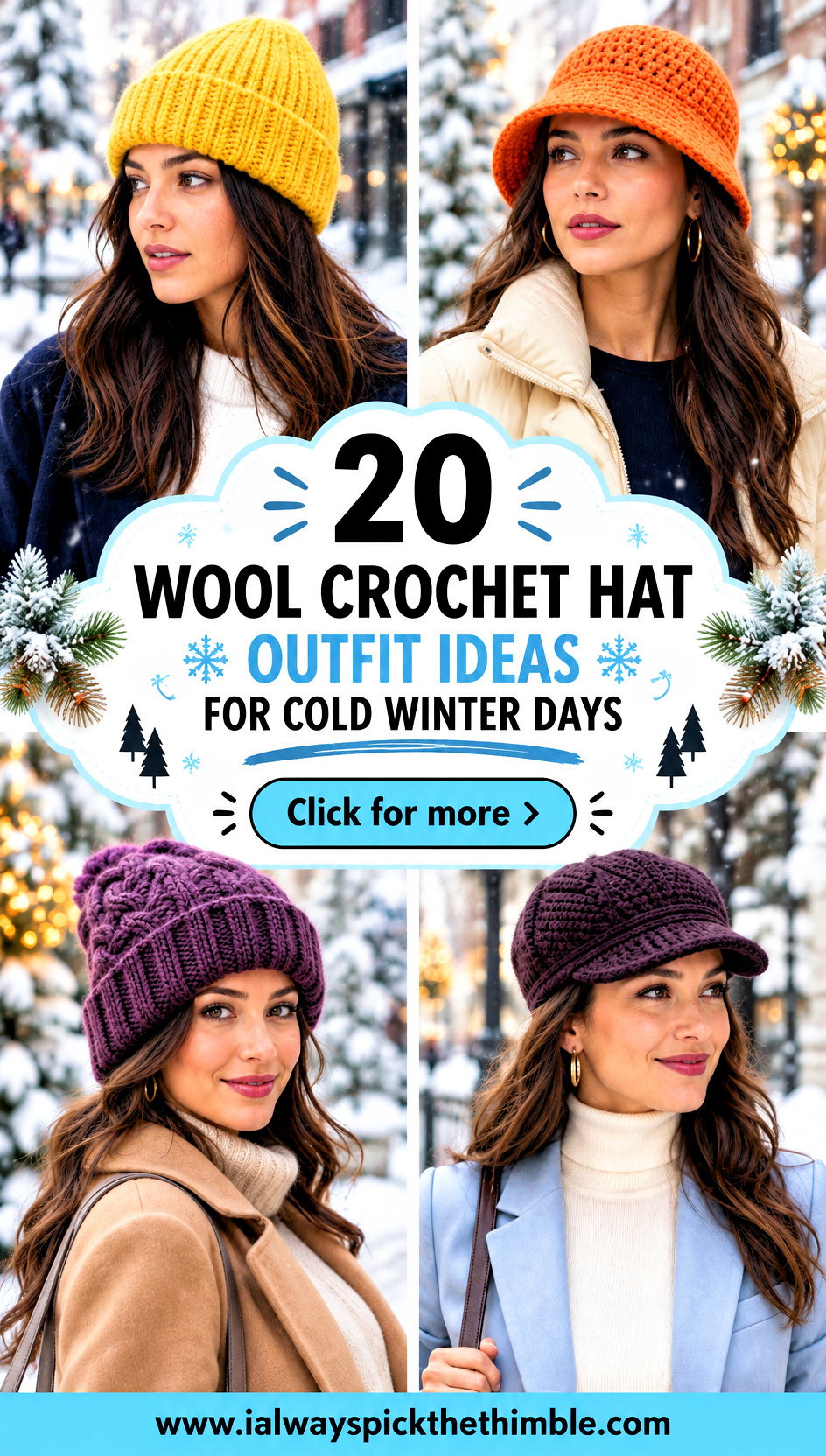 20 Wool Crochet Hat Outfit Ideas for Cold Winter Days - 20 Wool Crochet Hat Outfit Ideas for Cold Winter Days