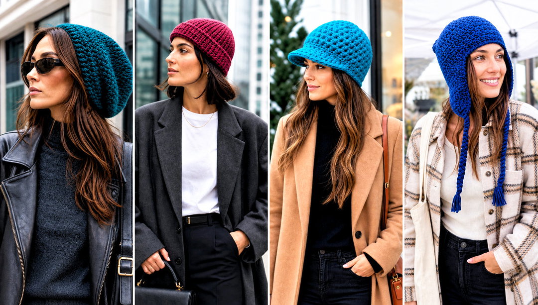 20 Wool Ease Crochet Hat Outfit Ideas for Cozy Layers