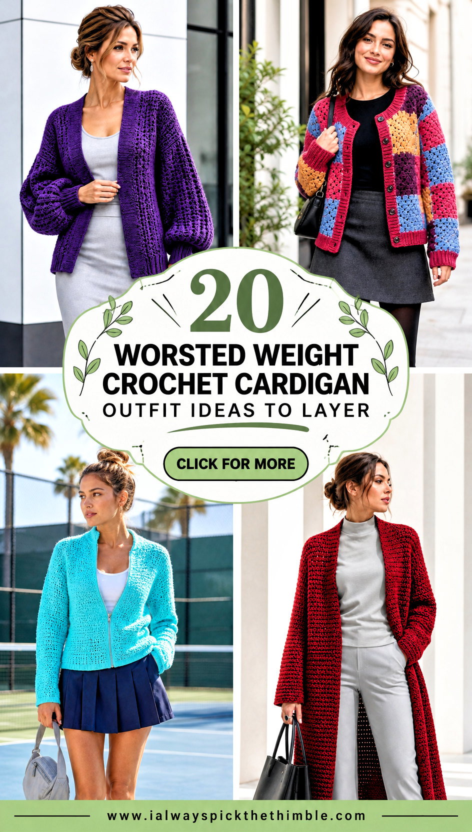 20 Worsted Weight Crochet Cardigan Outfit Ideas to Layer - 20 Worsted Weight Crochet Cardigan Outfit Ideas to Layer