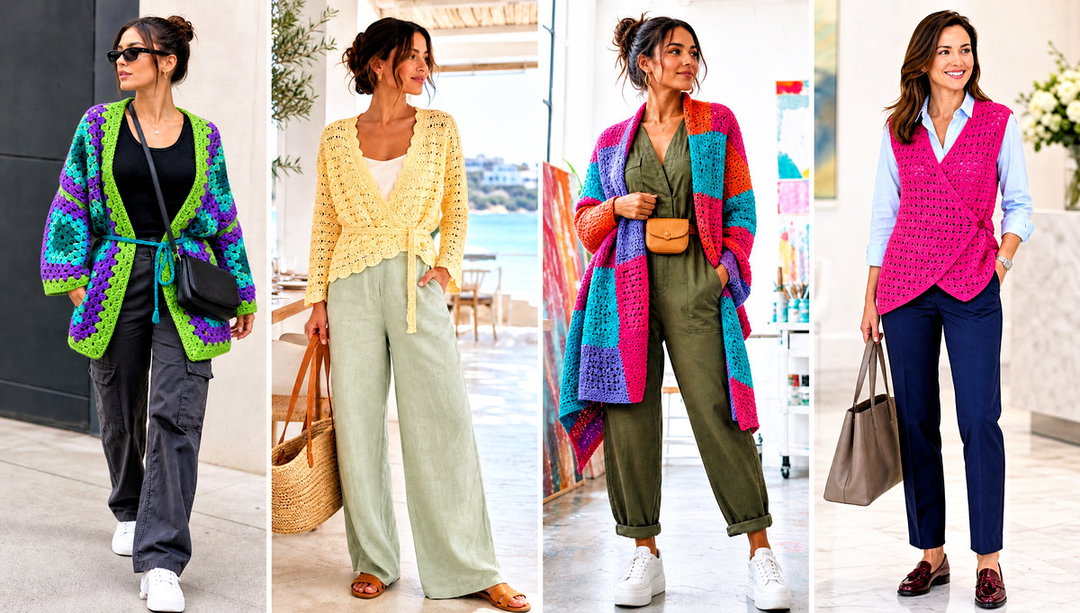 20 Wrap Crochet Cardigan Outfit Ideas for Cool Nights