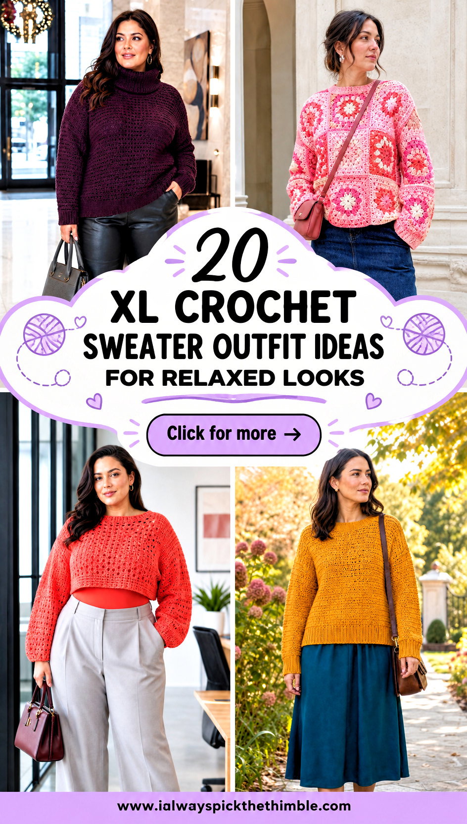 20 Xl Crochet Sweater Outfit Ideas for Relaxed Looks - 20 Xl Crochet Sweater Outfit Ideas for Relaxed Looks