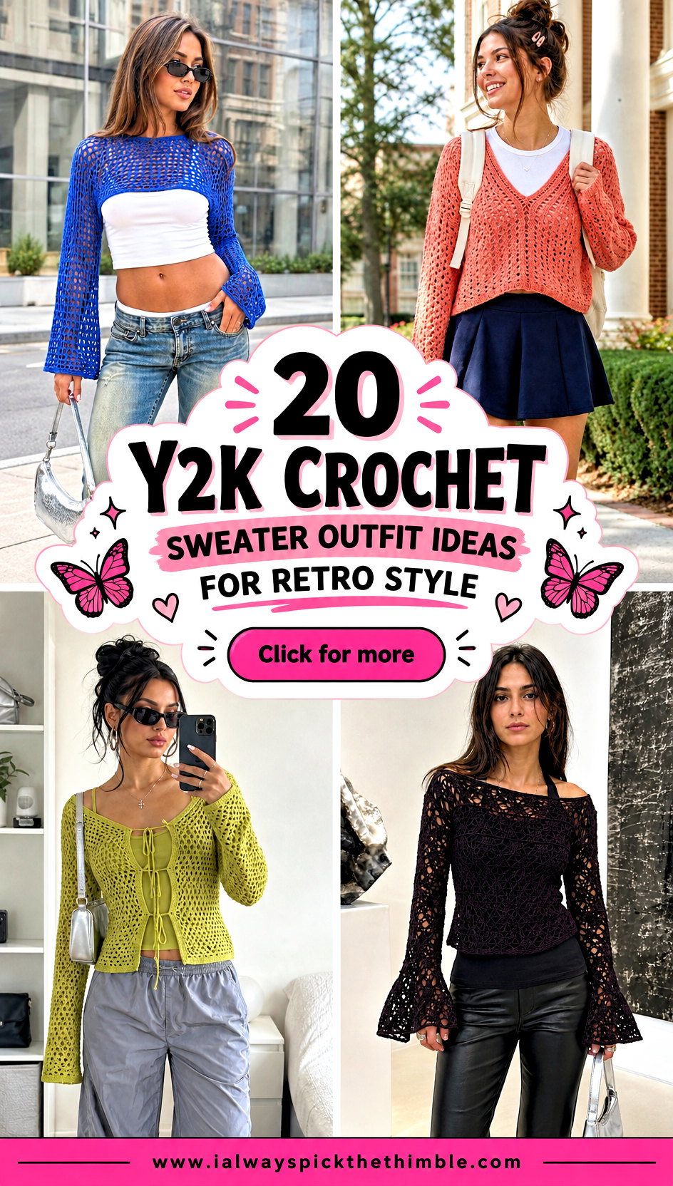 20 Y2k Crochet Sweater Outfit Ideas for Retro Style - 20 Y2k Crochet Sweater Outfit Ideas for Retro Style