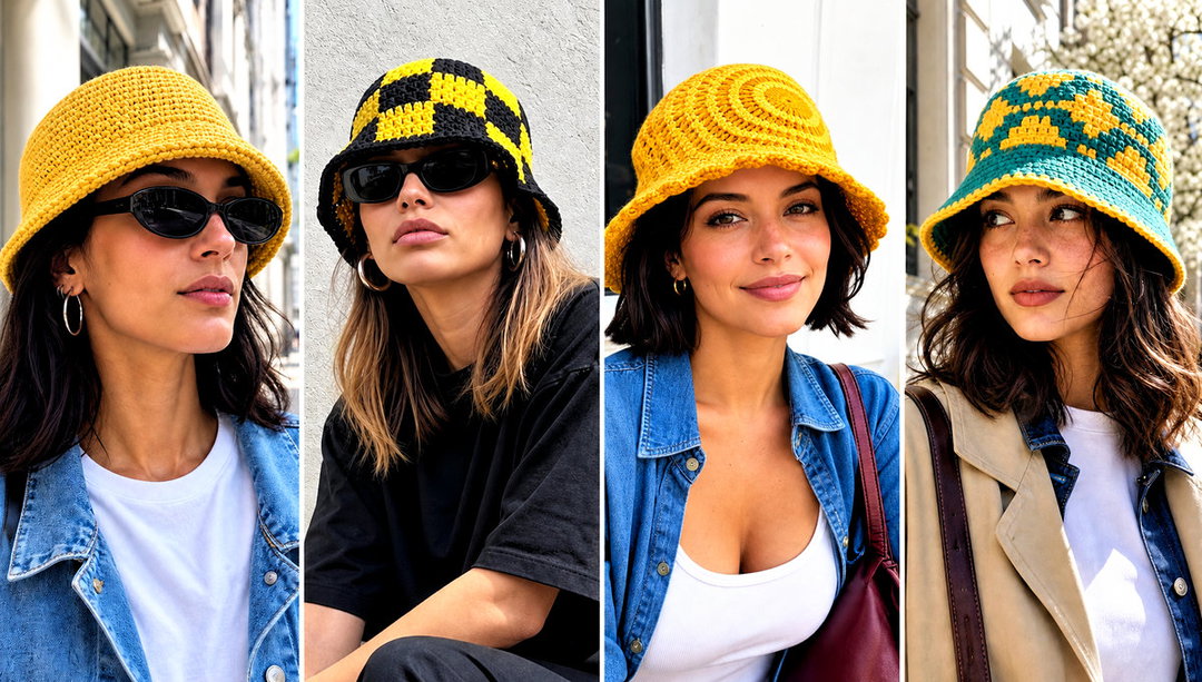 20 Yellow Crochet Bucket Hat Outfit Ideas for Sunny Days