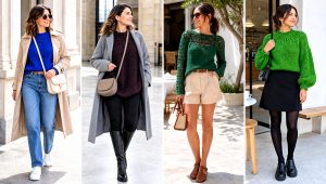 20 Yoke Down Crochet Sweater Outfit Ideas for Cool Days