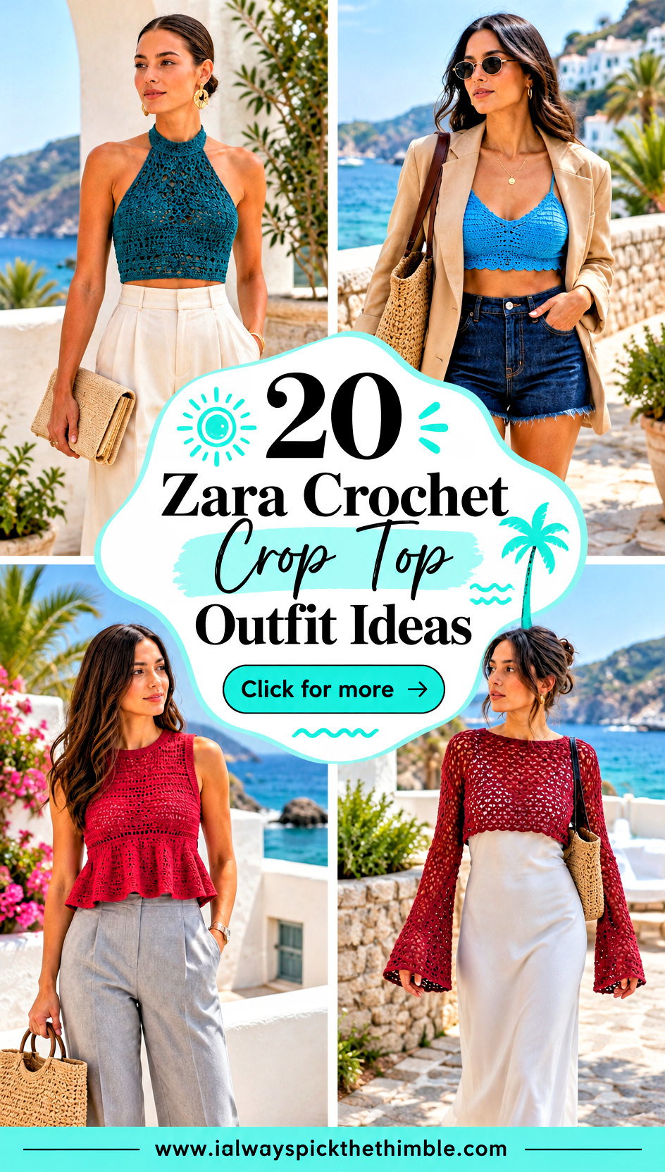 20 Zara Crochet Crop Top Outfit Ideas for Beach Days - 20 Zara Crochet Crop Top Outfit Ideas for Beach Days