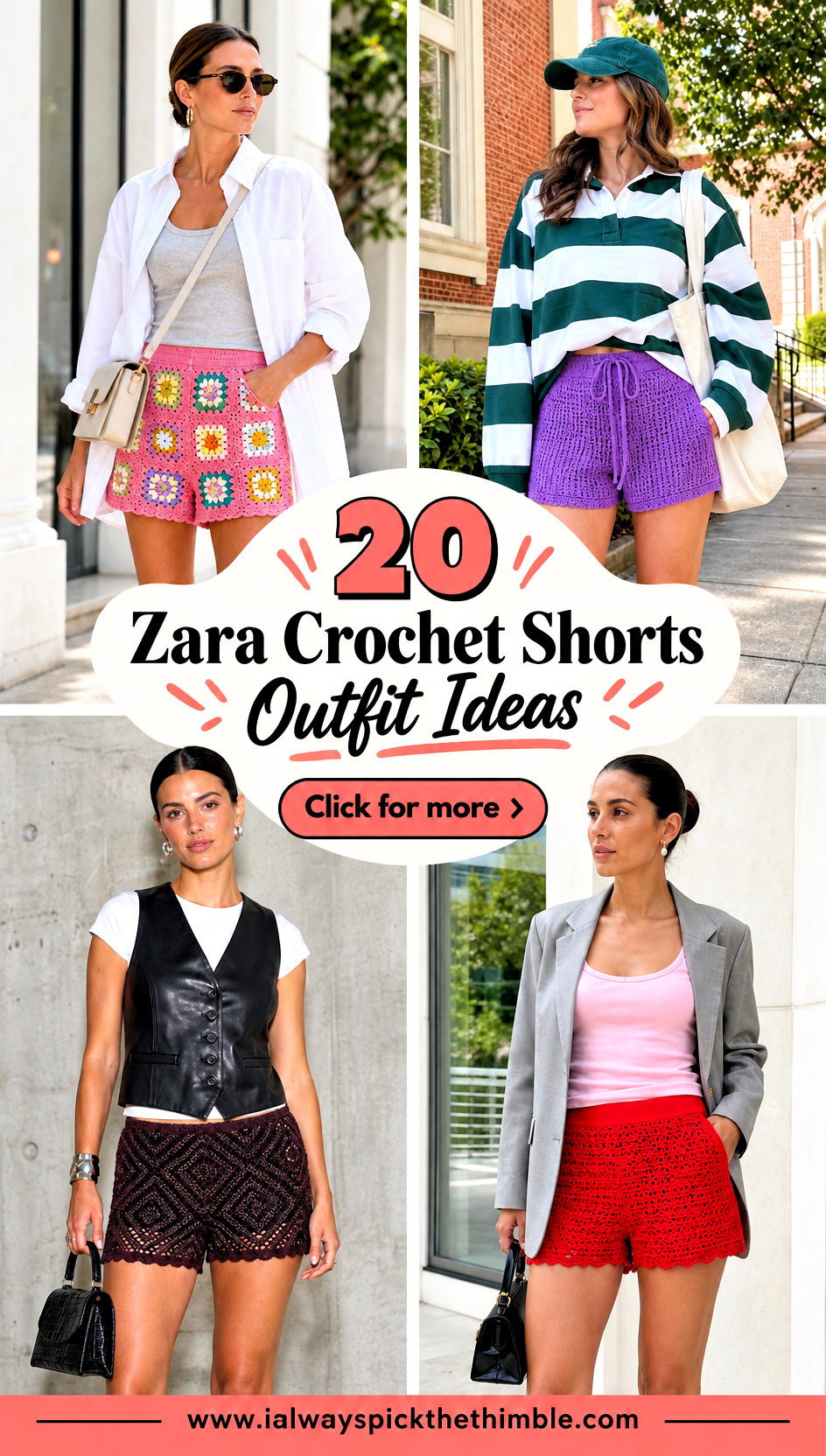 20 Zara Crochet Shorts Outfit Ideas for Warm Weekends - 20 Zara Crochet Shorts Outfit Ideas for Warm Weekends
