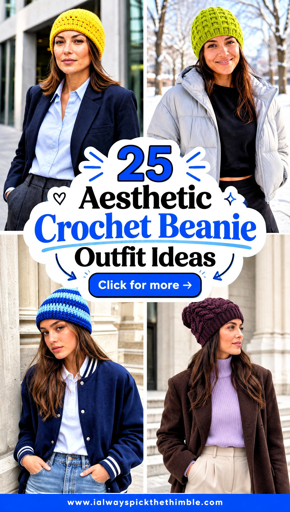 25 Aesthetic Crochet Beanie Outfit Ideas for Street Style - 25 Aesthetic Crochet Beanie Outfit Ideas for Street Style