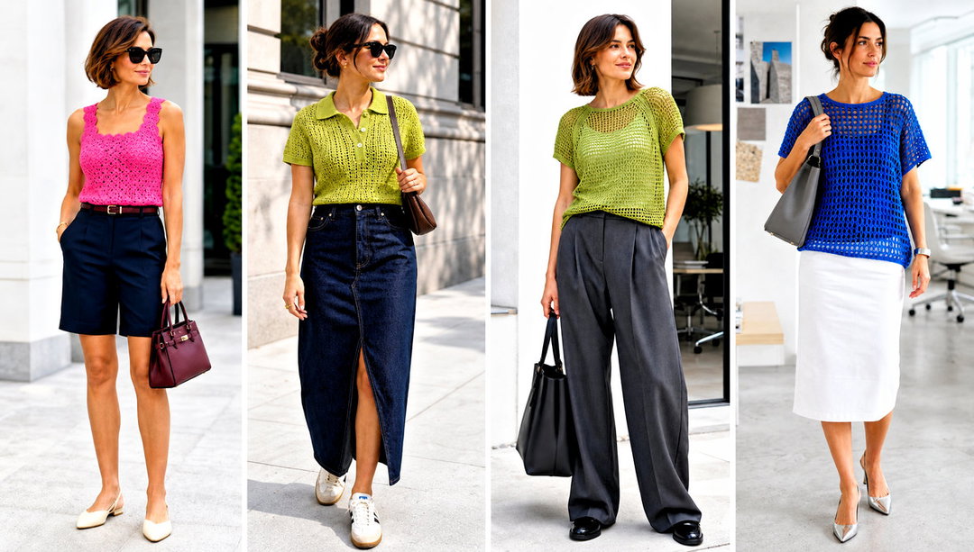 25 Aesthetic Crochet Summer Tops Outfit Ideas for Hot Days