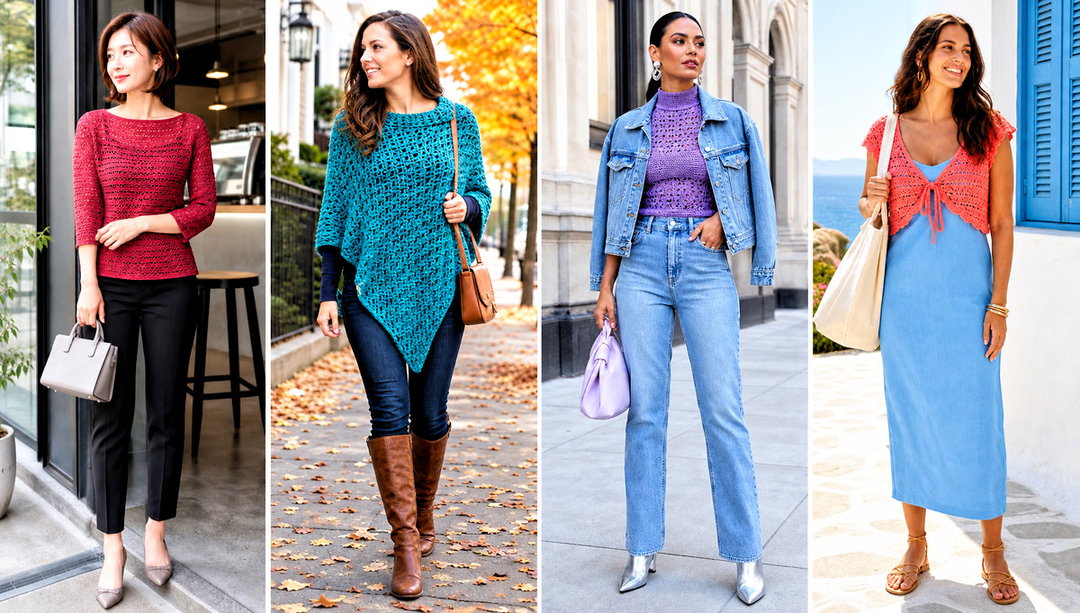 25 Aesthetic Crochet Tops Outfit Ideas With Breezy Skirts