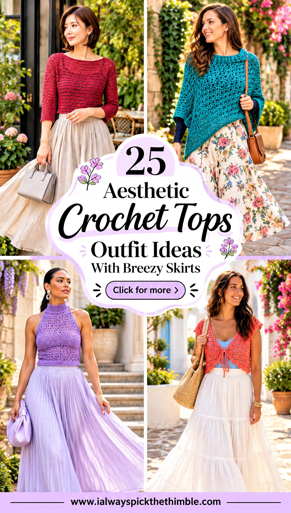 25 Aesthetic Crochet Tops Outfit Ideas With Breezy Skirts - 25 Aesthetic Crochet Tops Outfit Ideas With Breezy Skirts