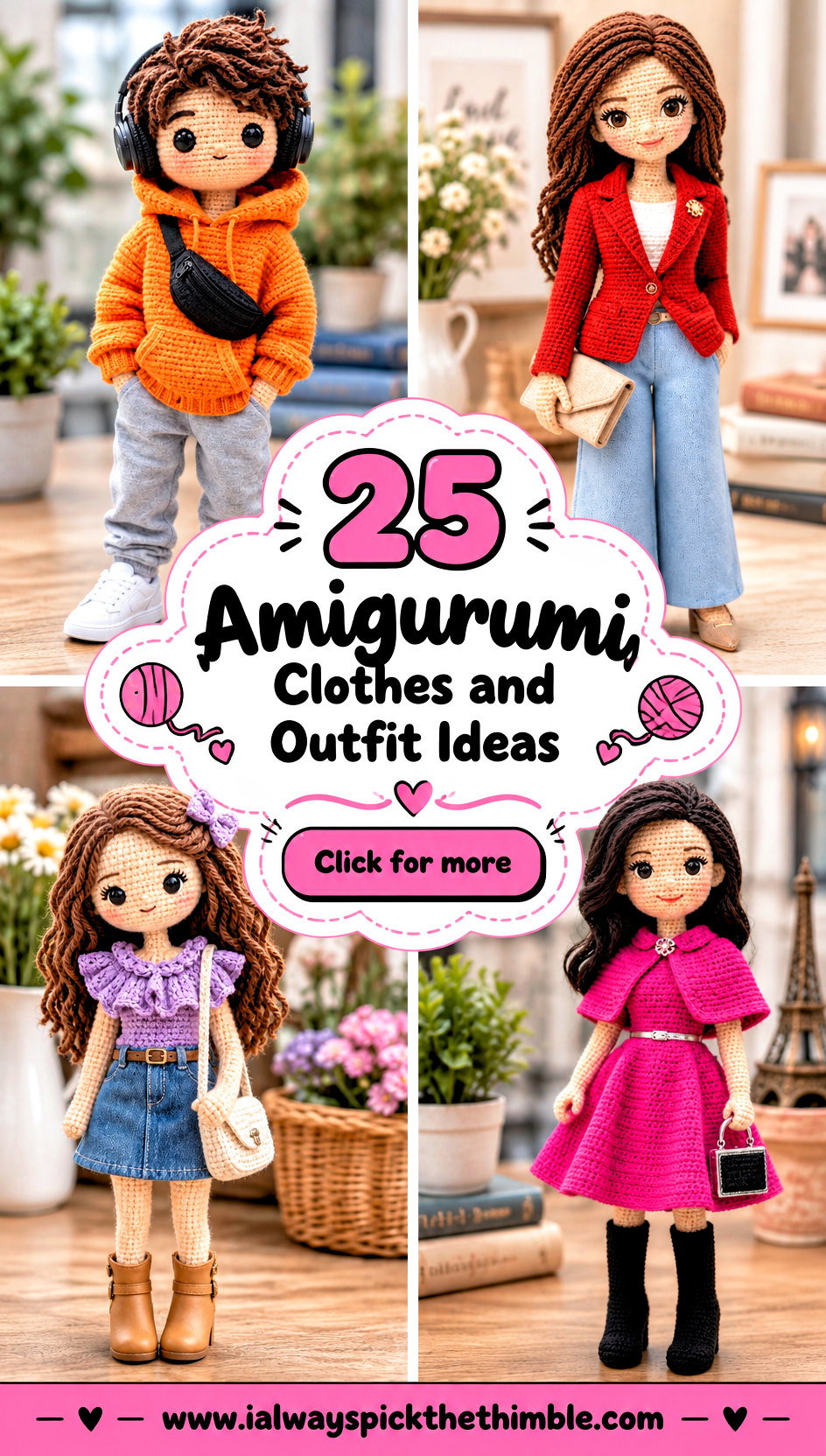 25 Amigurumi Clothes and Outfit Ideas for Tiny Dolls - 25 Amigurumi Clothes and Outfit Ideas for Tiny Dolls