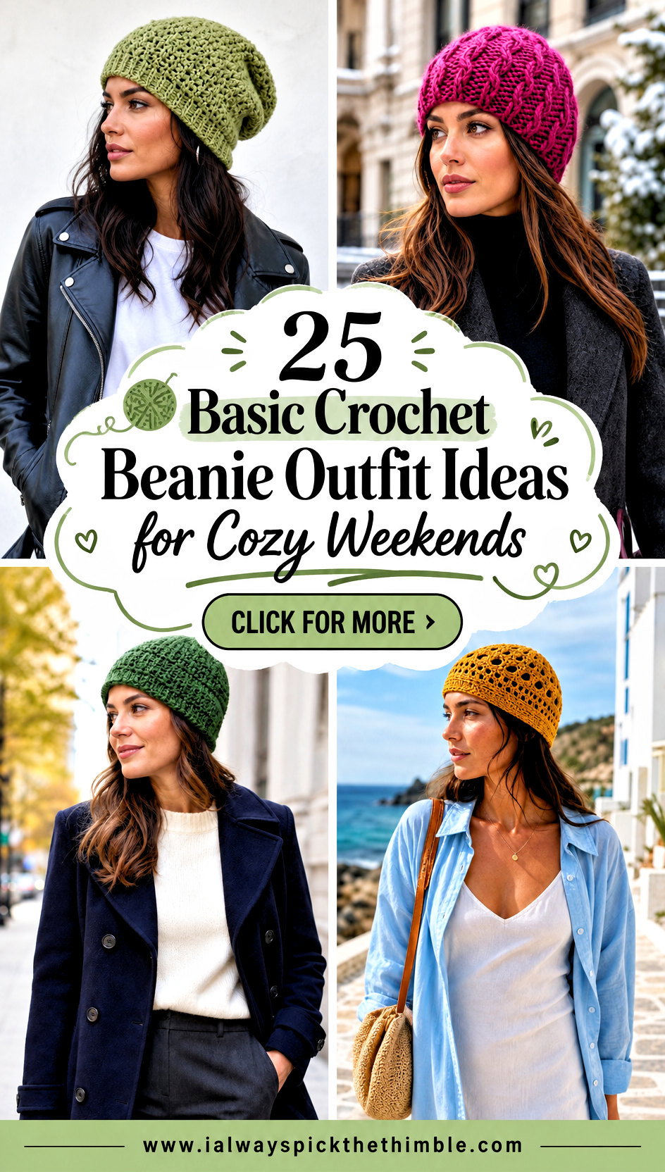 25 Basic Crochet Beanie Outfit Ideas for Cozy Weekends - 25 Basic Crochet Beanie Outfit Ideas for Cozy Weekends